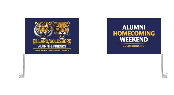 Dillard/Goldsboro Alumni Car Flags